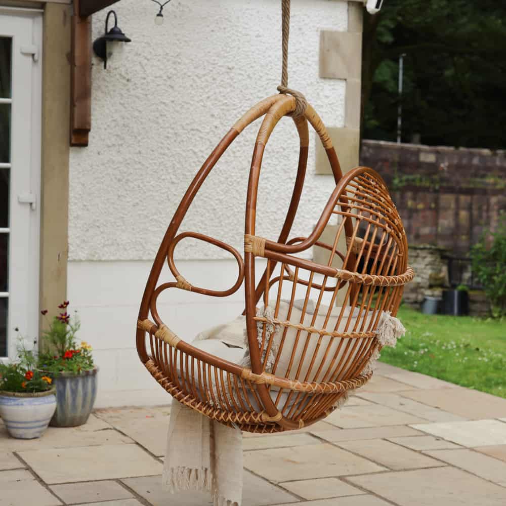 Natural Rattan Hanging Egg Swing Chair