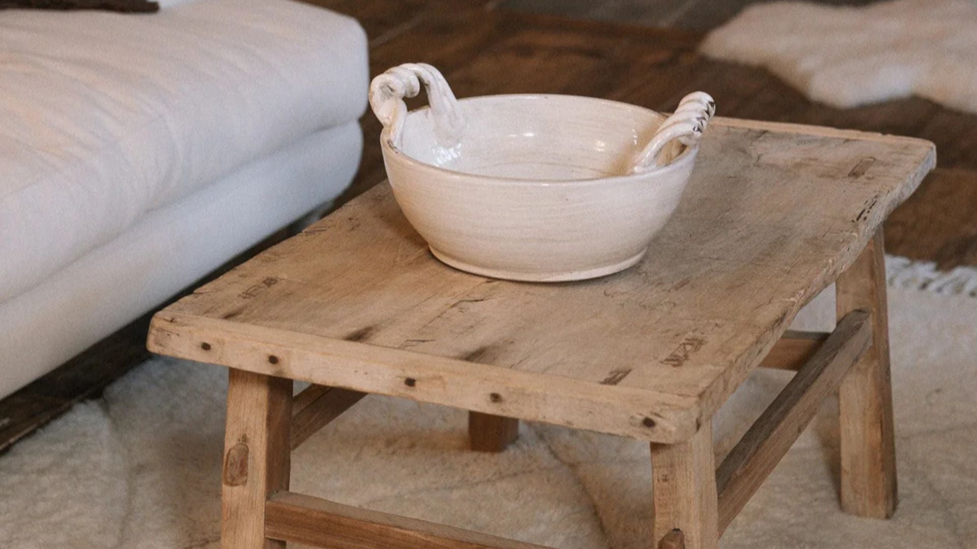 Rustic wooden furniture coffee table