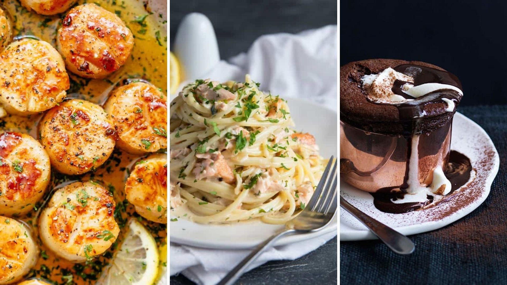 Seafood 3 course meal recipes