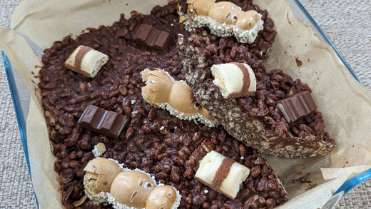 Chocolate no bake tray bake.