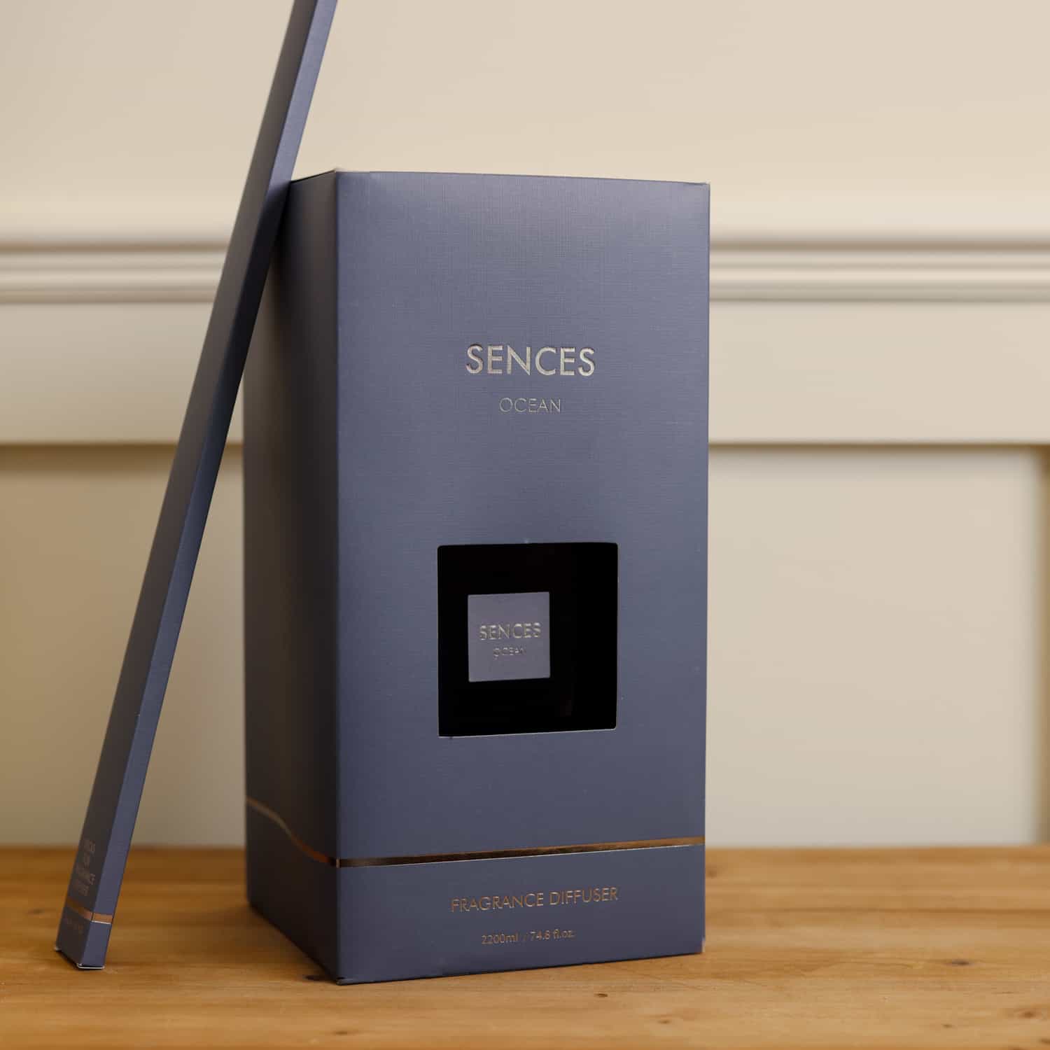 Sences Ocean Blue Extra Large Reed Diffuser presentation box