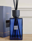 Sences Ocean Blue Extra Large Reed Diffuser with presentation box on wooden console