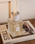 Sences Alang Alang White Reed Diffuser on display book