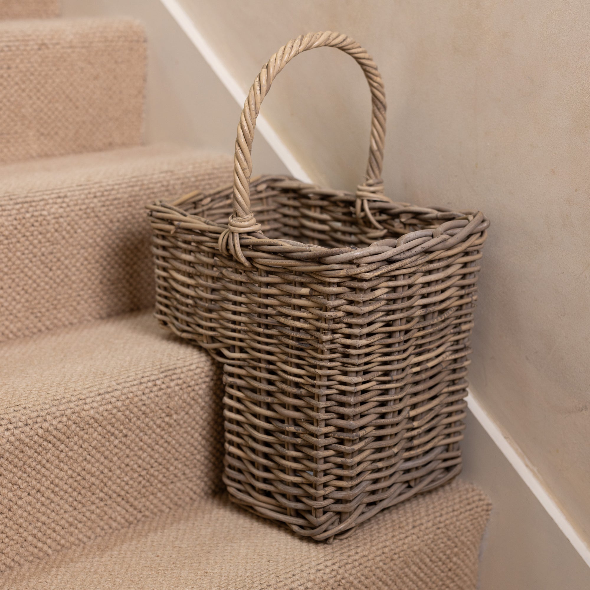 Wicker Stair Basket.