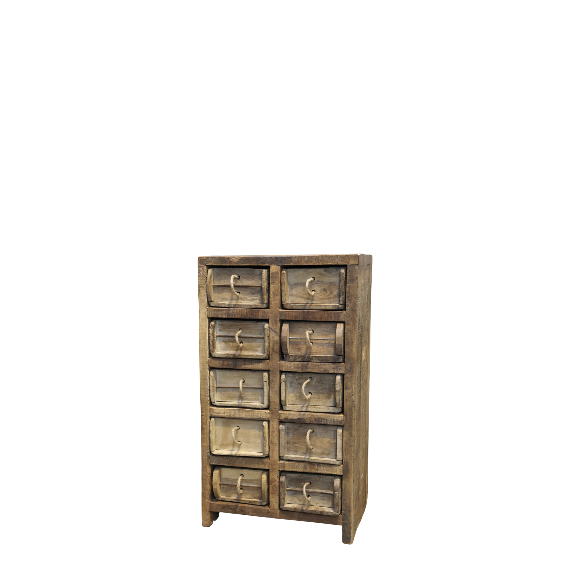 Product image of rustic chest of drawers.