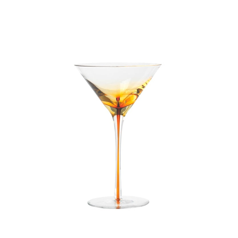 Amber martini glass.