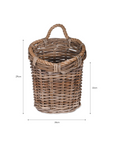 Wall basket with dimensions