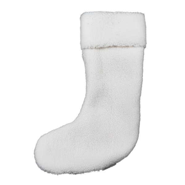 Cream white Christmas stocking.