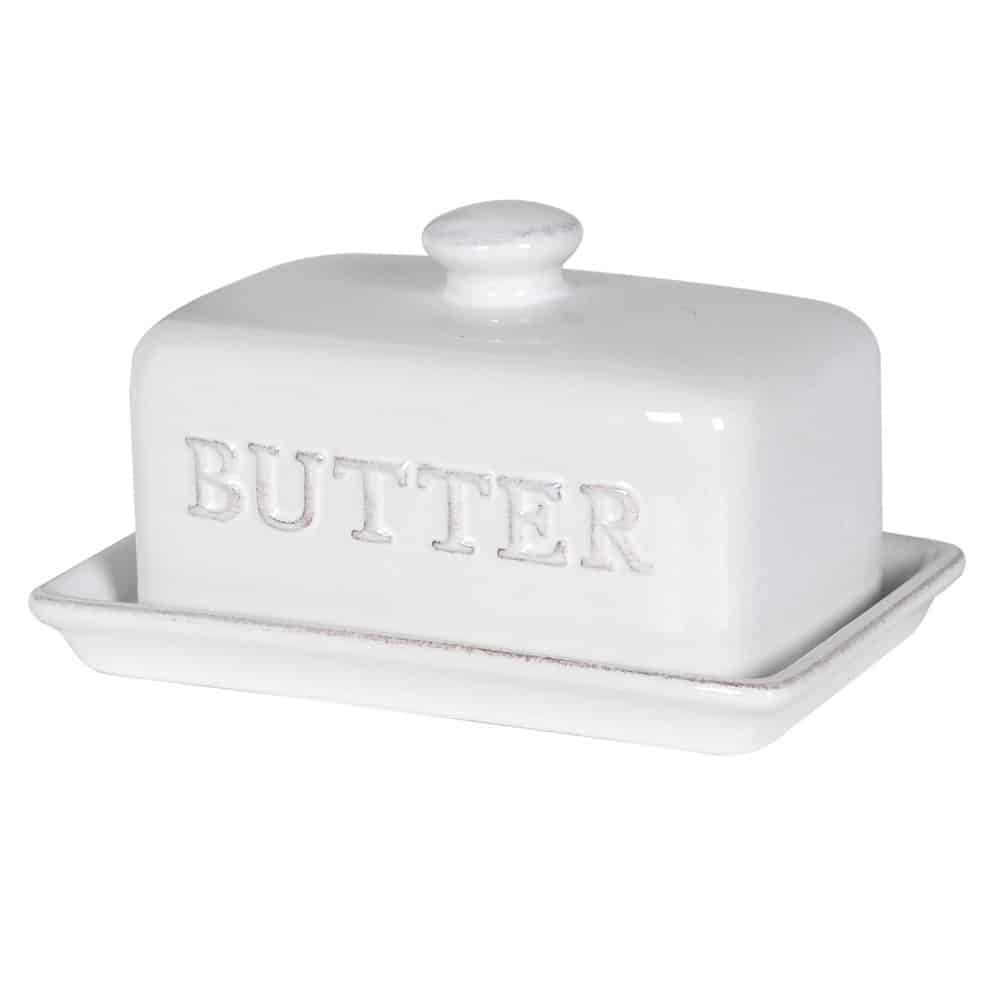 ceramic embossed Butter Dish