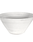 White ridged ceramic bowl.