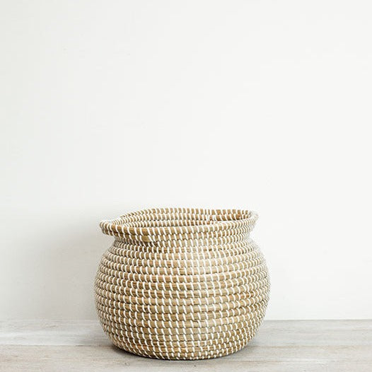 Woven seagrass basket.