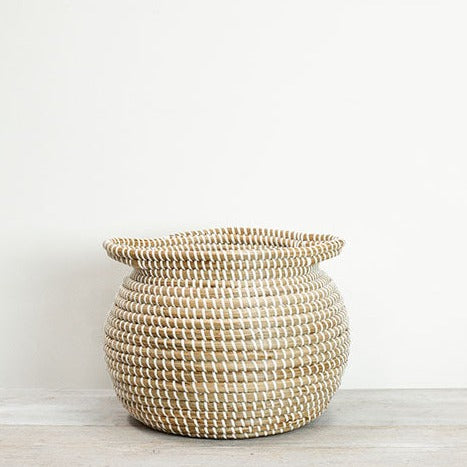 Woven seagrass basket.