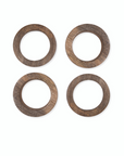 Mango wood napkin rings in a set of 4.