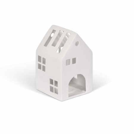 Large white porcelain house tealight holder.