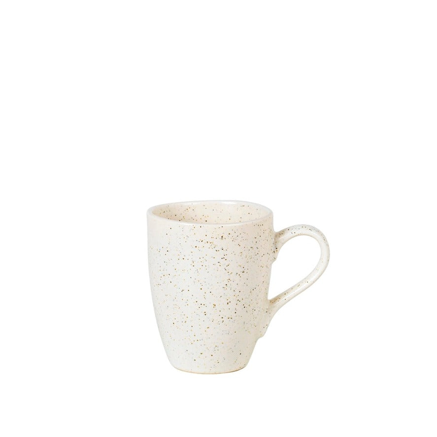 Speckled vanilla cream stoneware mug.