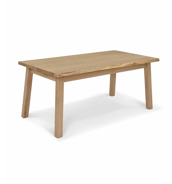 Product image of large rectangular oak dining table.