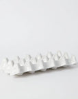 White stoneware egg tray.