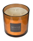 Sences amber 3 wick candle product image.