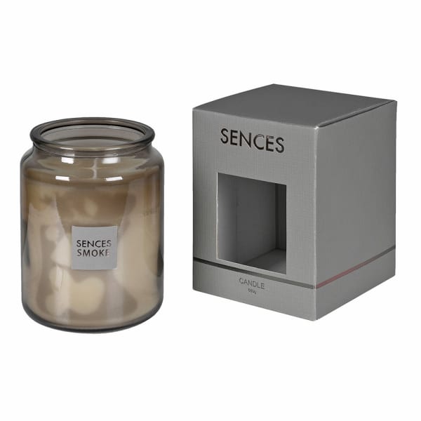 Sences smoke 3 candle in grey jar with presentation box.