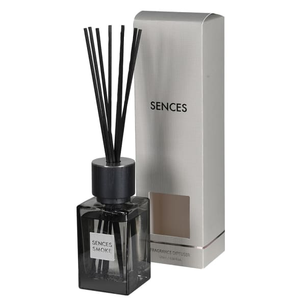 Sences smoke mini reed diffuser with presentation box.