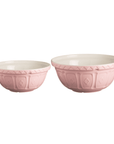 Set of pink mason cash mixing bowls