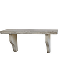 a rustic shelf with white washed finish- small.