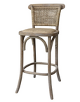 Wicker bar stool with cafe style. 