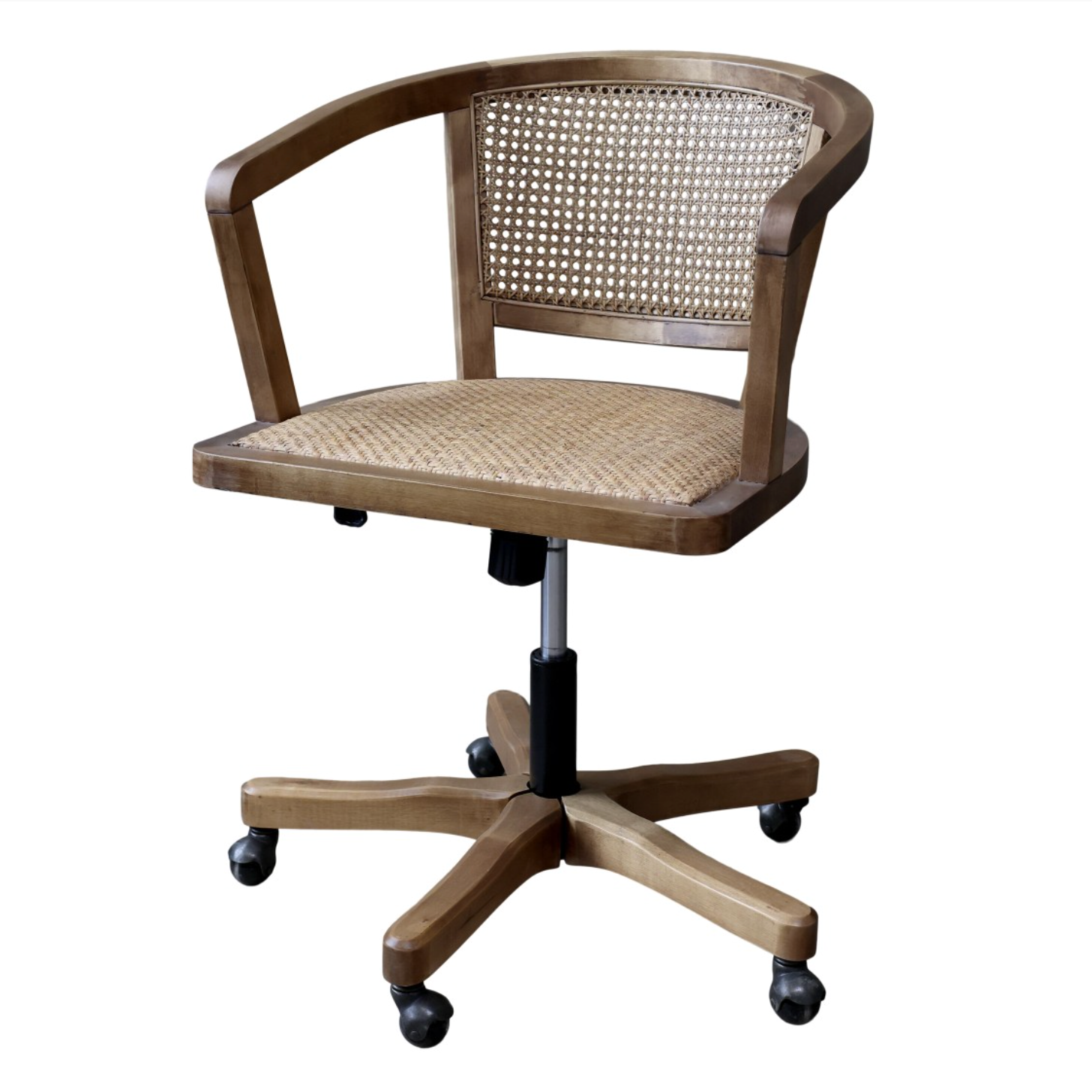Wooden office chair.