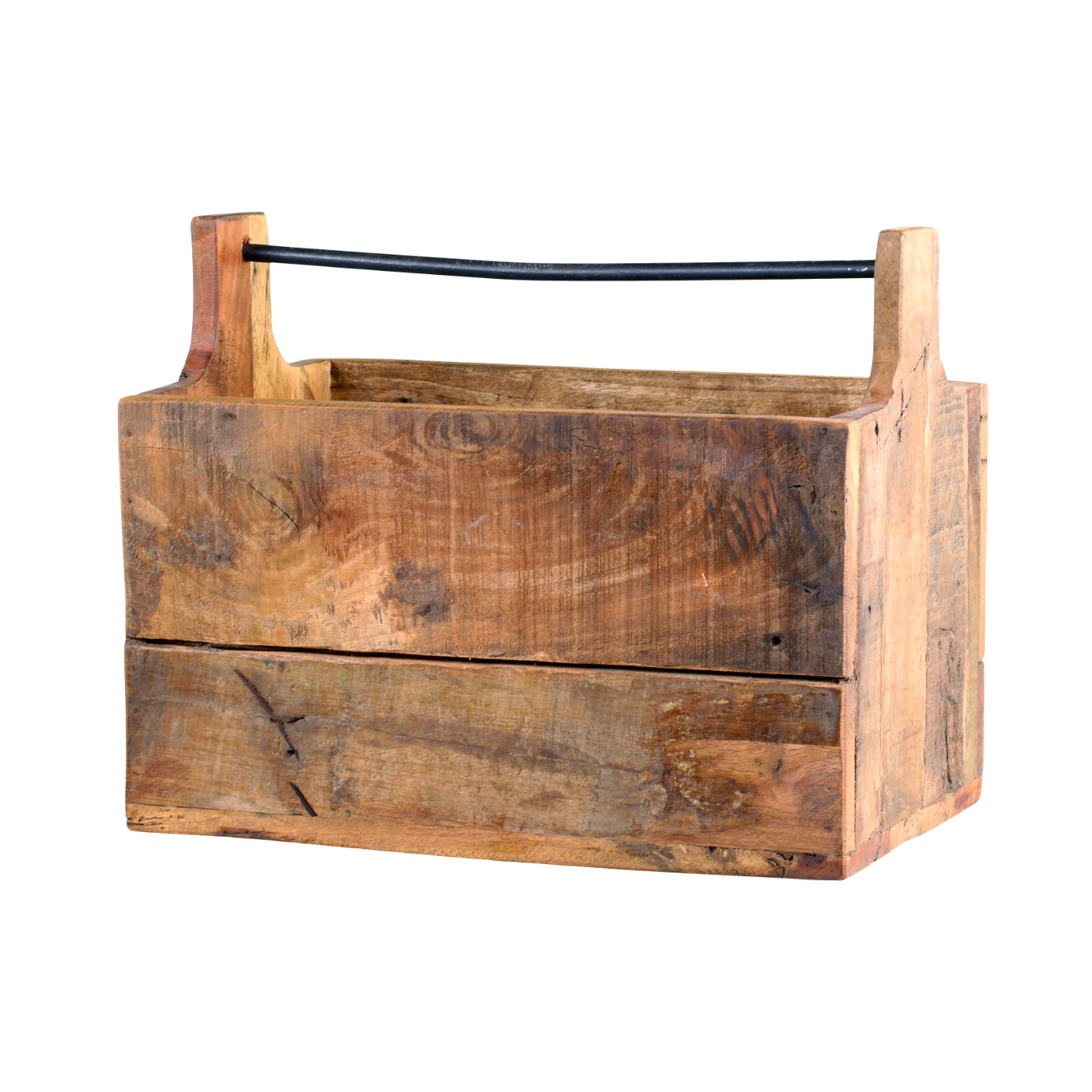 reclaimed wooden storage box.