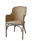 Rattan dining chair.