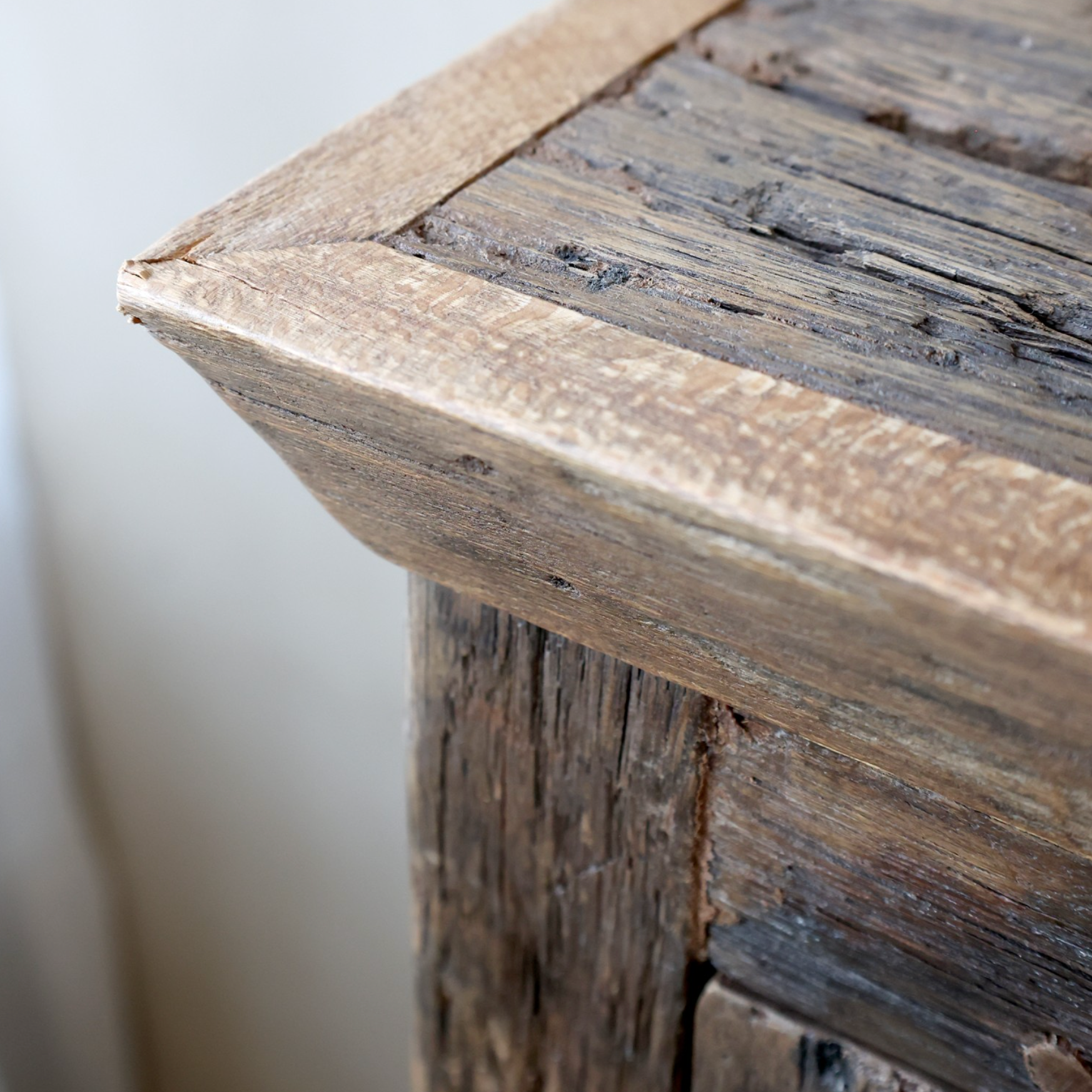 a detailed shot of the reclaimed Wooden Cabinet.