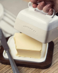 Artisan Street Butter Dish with cube of butter inside
