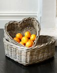 Heart Shaped Baskets Set with oranges.