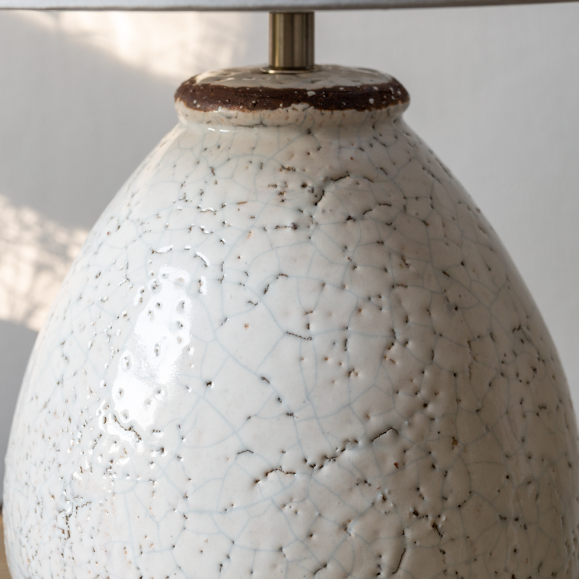 Rustic stoneware Lamp with Shade