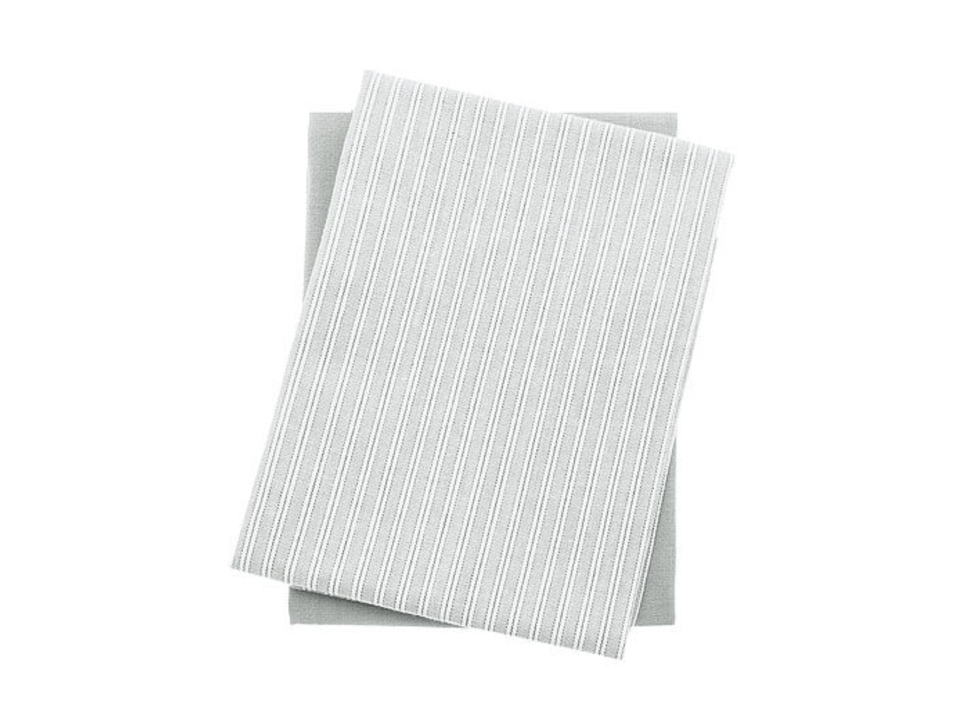 Grey striped tea towels - set of 2.