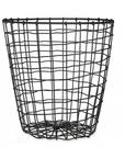 Black wirework office bin.