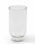 Large glass hurricane vase. 