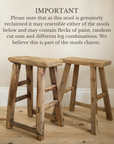 Cartmel Reclaimed Wood Stool - Rectangular