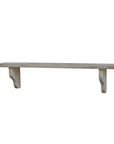 a rustic shelf with white washed finish- large.