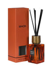 Sences red sienna mini reed diffuser with presentation box.