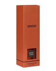 Sences red sienna mini reed diffuser in presentation box.