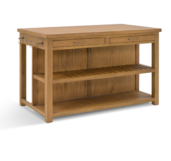 Wooden kitchen island product image.