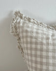 Lulu Natural Gingham Cushion - 53 x 53cm