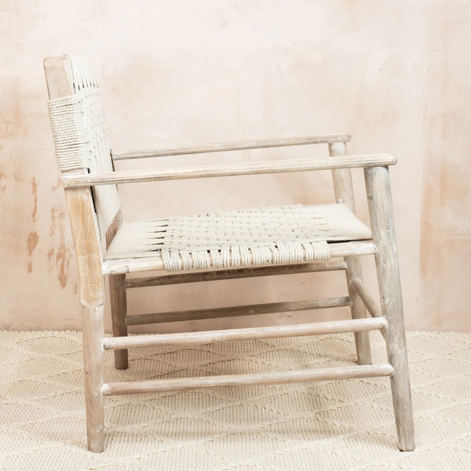 The Lulworth Rustic Wooden Armchair