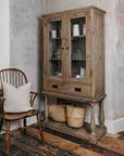 French Farmhouse Glass Display Cabinet