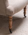 Norton Linen Button Back Armchair