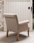 Norton Linen Button Back Armchair